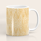 Feather Ikat - marigold and cream  Coffee Mug Gallery Image 1