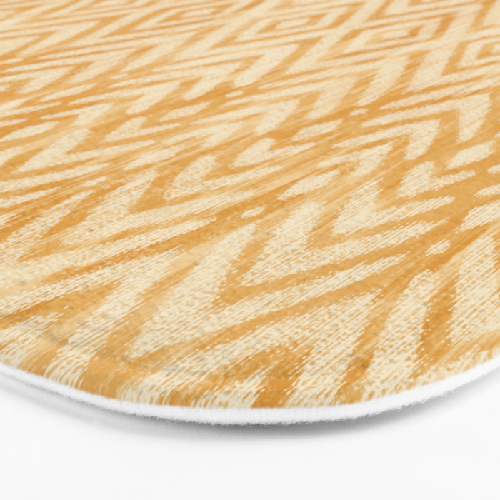 Feather Ikat - marigold and cream  Bath Mat Gallery Image 3
