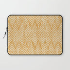 Feather Ikat - marigold and cream  Laptop Sleeve Gallery Image 1