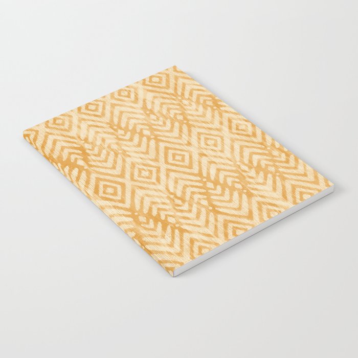 Feather Ikat - marigold and cream  Notebook
