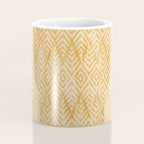 Feather Ikat - marigold and cream  Coffee Mug Gallery Image 4
