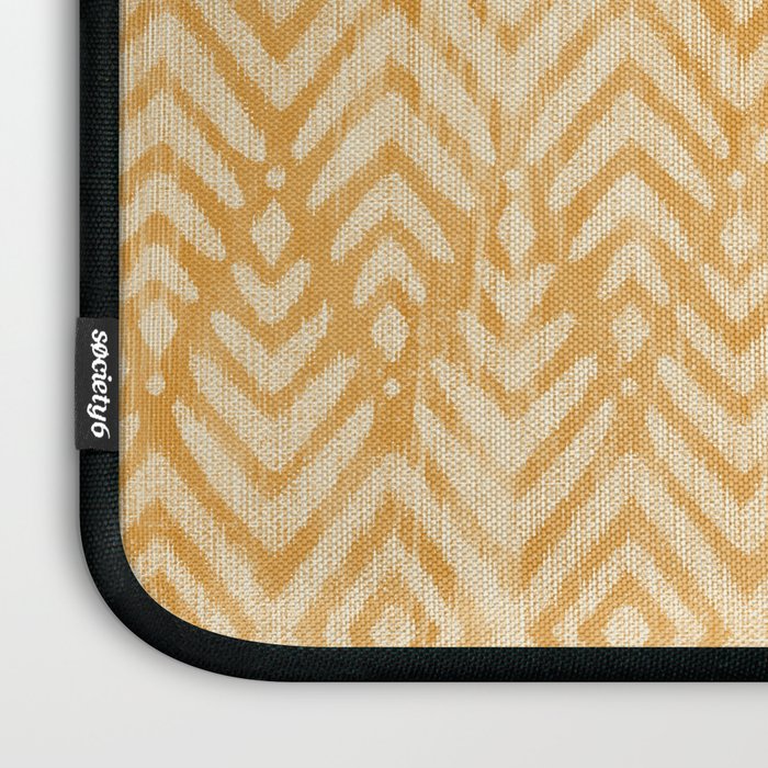 Feather Ikat - marigold and cream  Laptop Sleeve Gallery Image 3