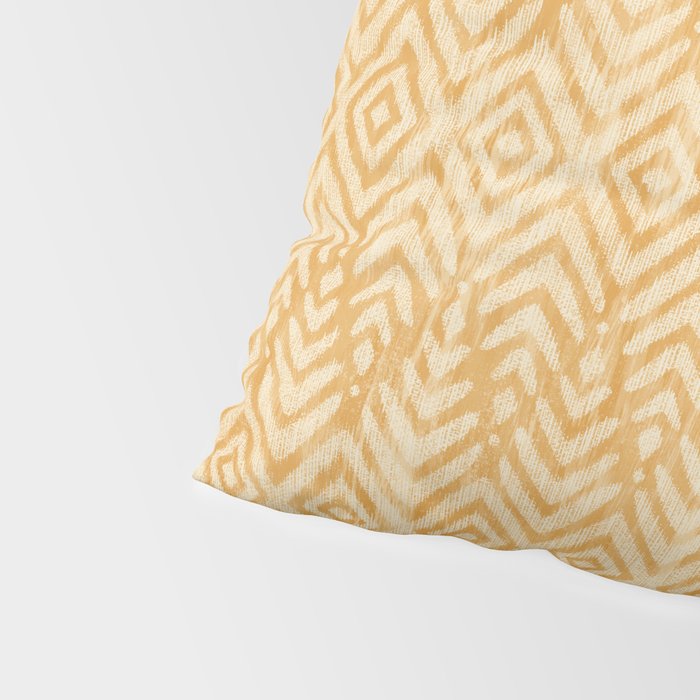 Feather Ikat - marigold and cream  Pillow Sham Gallery Image 4