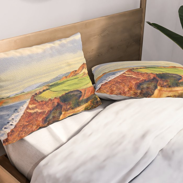 Pacific Dunes - On Bandon Dunes - Golf Course 13th Hole Pillow Sham Gallery Image 2