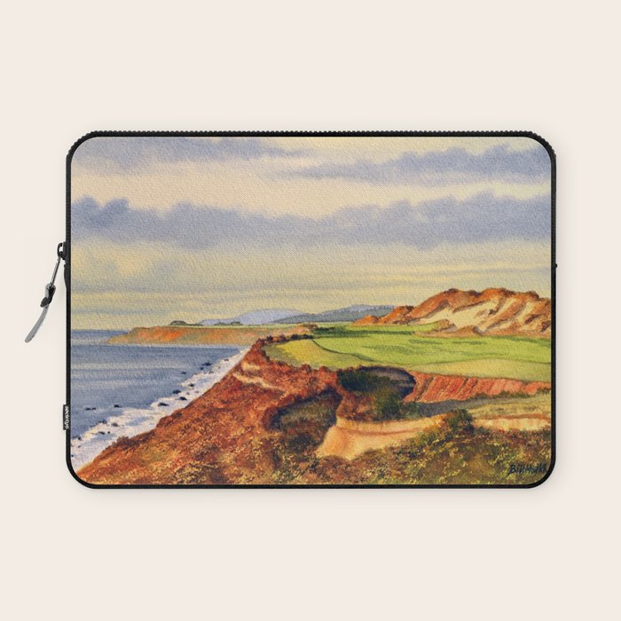Pacific Dunes - On Bandon Dunes - Golf Course 13th Hole Laptop Sleeve Gallery Image 1