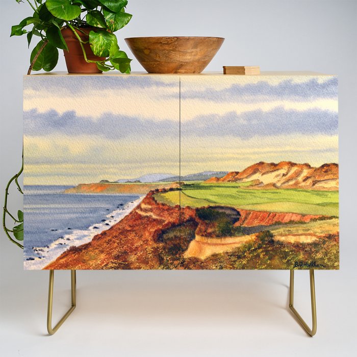 Pacific Dunes - On Bandon Dunes - Golf Course 13th Hole Credenza Gallery Image 1