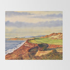 Pacific Dunes - On Bandon Dunes - Golf Course 13th Hole Throw Blanket Gallery Image 2