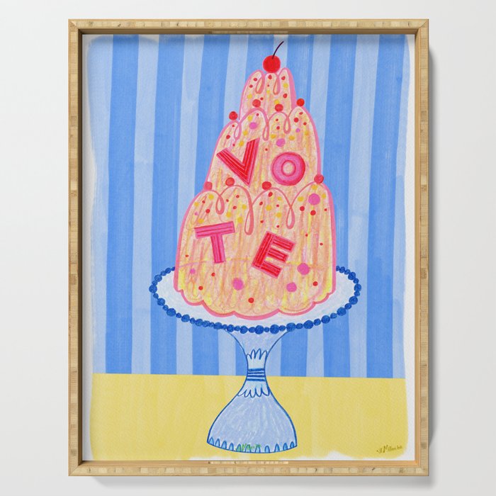 Mold the Future & Vote in Blueberry Blue Serving Tray Gallery Image 1