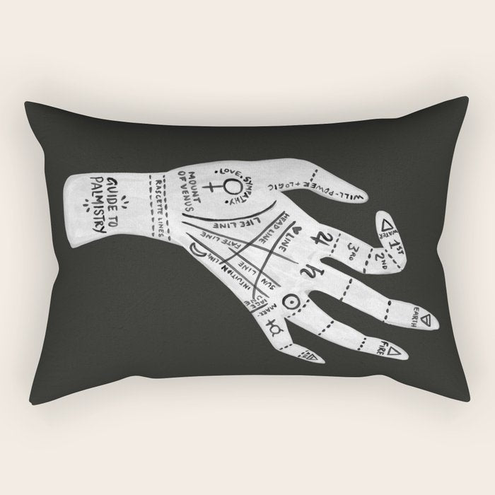 Palm Reading Rectangular Pillow Gallery Image 2