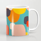 Happy Thoughts Rush In, Positivity Growth Mindset Abstract Painting, Colorful Retro Shapes Brush Strokes, Eclectic Bohemian Fun Celebration Confetti Coffee Mug Gallery Image 1