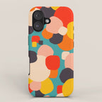 Happy Thoughts Rush In, Positivity Growth Mindset Abstract Painting, Colorful Retro Shapes Brush Strokes, Eclectic Bohemian Fun Celebration Confetti iPhone Case Gallery Image 1