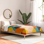 Happy Thoughts Rush In, Positivity Growth Mindset Abstract Painting, Colorful Retro Shapes Brush Strokes, Eclectic Bohemian Fun Celebration Confetti Comforter Gallery Image 2