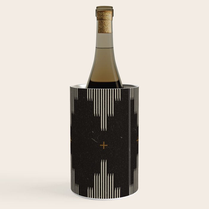 Southwestern Minimalist Black & White Wine Chiller Gallery Image 1
