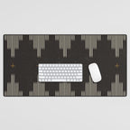 Southwestern Minimalist Black & White Desk Mat Gallery Image 1