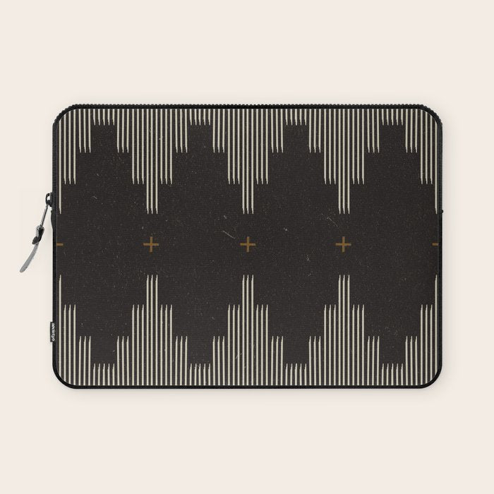 Southwestern Minimalist Black & White Laptop Sleeve Gallery Image 1