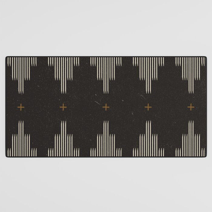 Southwestern Minimalist Black & White Desk Mat Gallery Image 3