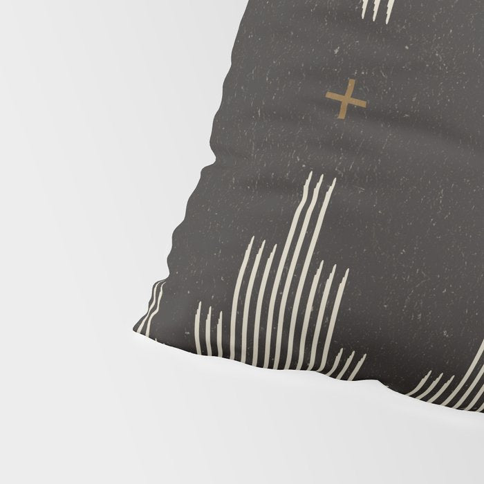 Southwestern Minimalist Black & White Pillow Sham Gallery Image 4