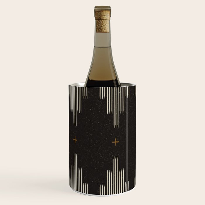 Southwestern Minimalist Black & White Wine Chiller Gallery Image 2