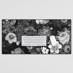Black and White Garden Desk Mat Gallery Image 1