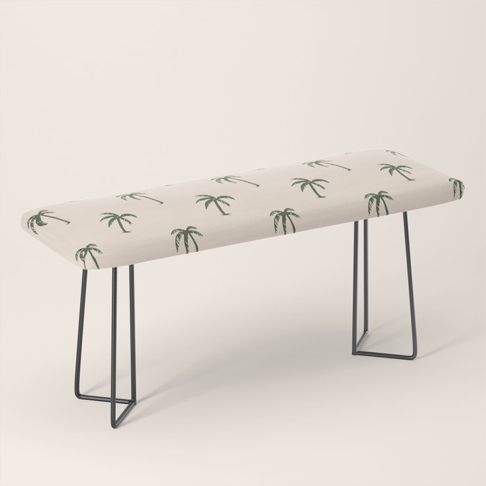 Vintage palm tree beach doodle pattern Bench Gallery Image 1