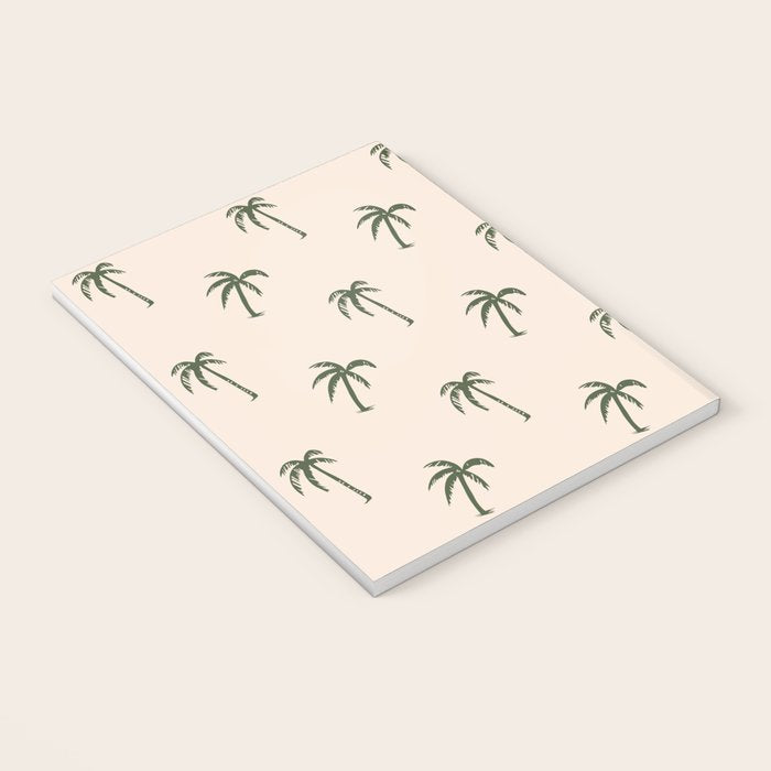 Vintage palm tree beach doodle pattern Notebook Gallery Image 3