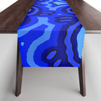 Authentic Aboriginal Art - Blue Campsites Table Runner Gallery Image 1