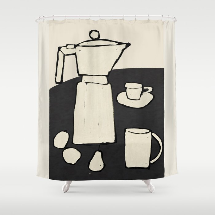 Coffee Time 2 Shower Curtain Gallery Image 1