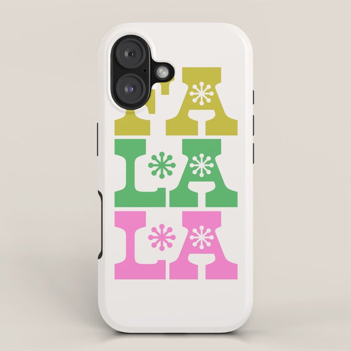 Fa La La- Pink & Green iPhone Case Gallery Image 1