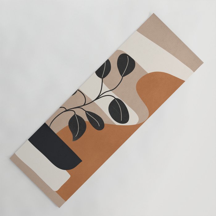 Modern Abstract Minimal Shapes Branches Art 7 Yoga Mat Gallery Image 1