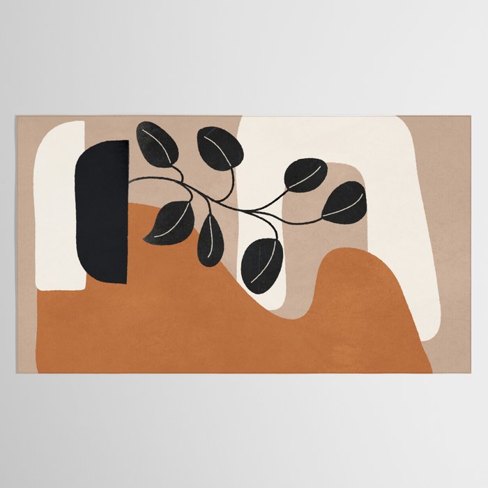 Modern Abstract Minimal Shapes Branches Art 7 Tablecloth Gallery Image 2