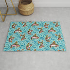 Rodeo Frogs - Aqua Rug Gallery Image 1