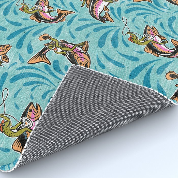 Rodeo Frogs - Aqua Rug Gallery Image 4