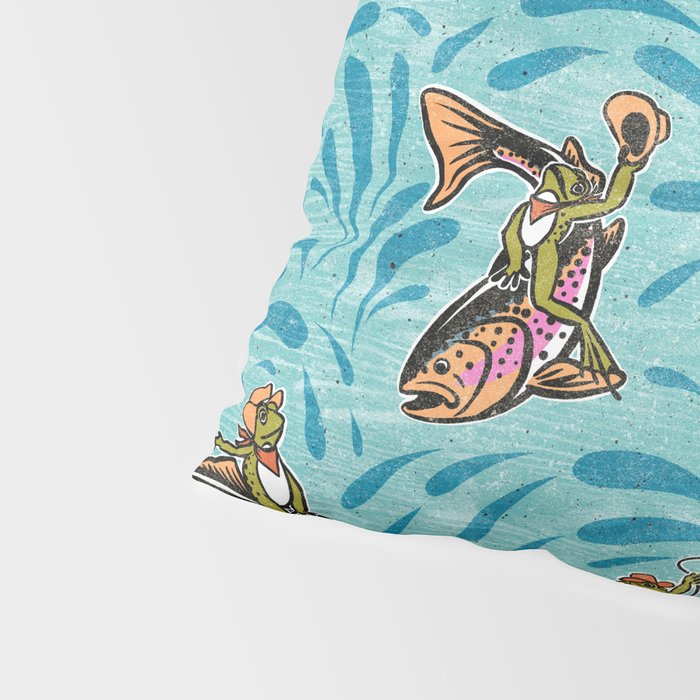 Rodeo Frogs - Aqua Pillow Sham Gallery Image 4