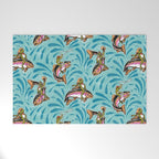 Rodeo Frogs - Aqua Welcome Mat Gallery Image 1