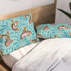 Rodeo Frogs - Aqua Pillow Sham Gallery Image 2