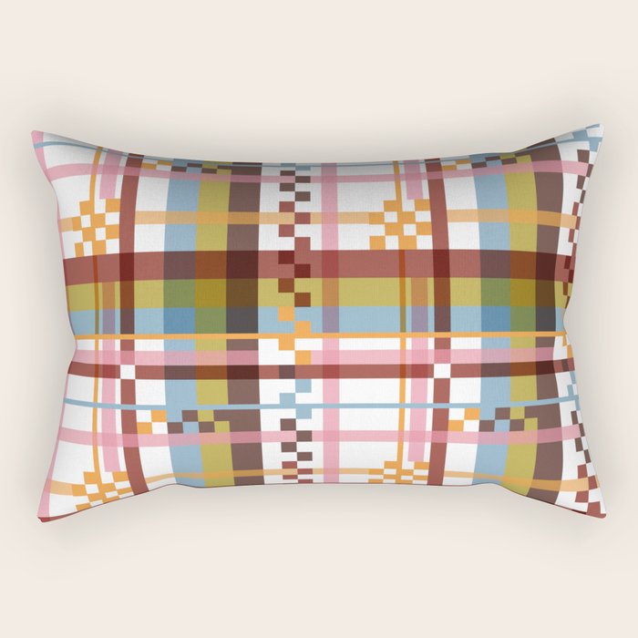 Bold Grid Aesthetic Rectangular Pillow Gallery Image 1
