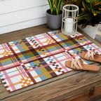 Bold Grid Aesthetic Outdoor Rug Gallery Image 2