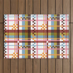 Bold Grid Aesthetic Outdoor Rug Gallery Image 1
