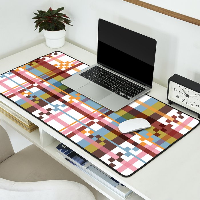 Bold Grid Aesthetic Desk Mat Gallery Image 2