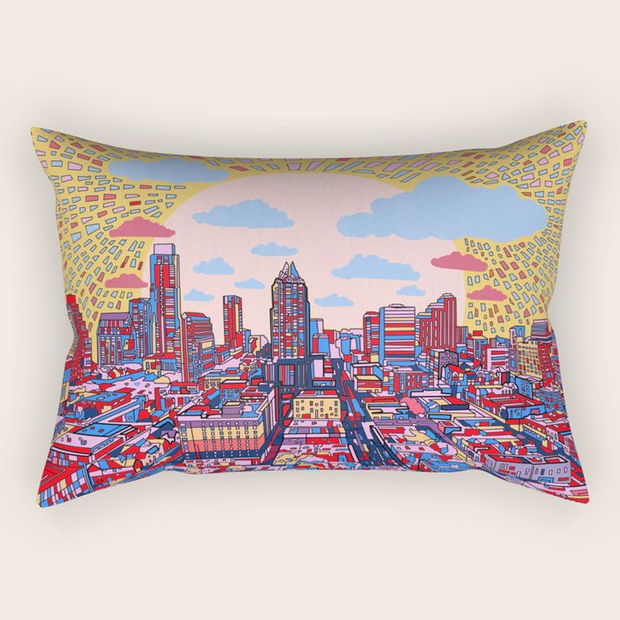 austin texas city skyline Rectangular Pillow Gallery Image 2