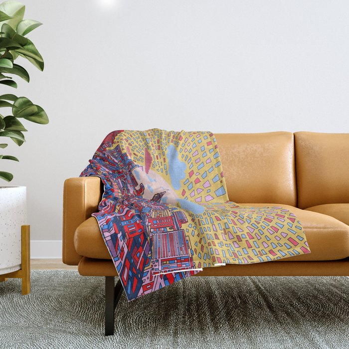 austin texas city skyline Throw Blanket Gallery Image 1