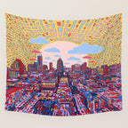 austin texas city skyline Wall Tapestry Gallery Image 4