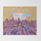 austin texas city skyline Throw Blanket Gallery Image 2