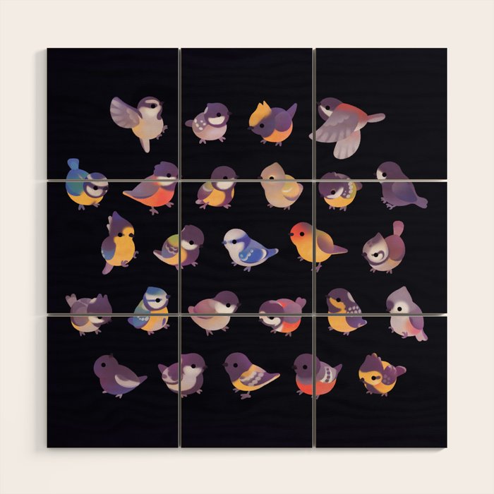 Tit - dark Wood Wall Art Gallery Image 1