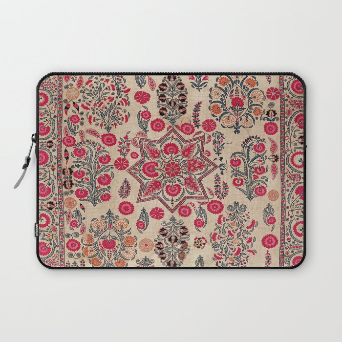Ura Tube  Antique Tajik Suzani Embroidery Print Laptop Sleeve Gallery Image 1