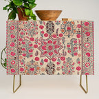 Ura Tube  Antique Tajik Suzani Embroidery Print Credenza Gallery Image 1