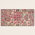 Ura Tube  Antique Tajik Suzani Embroidery Print Desk Mat Gallery Image 3