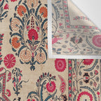 Ura Tube  Antique Tajik Suzani Embroidery Print Wall Tapestry Gallery Image 3