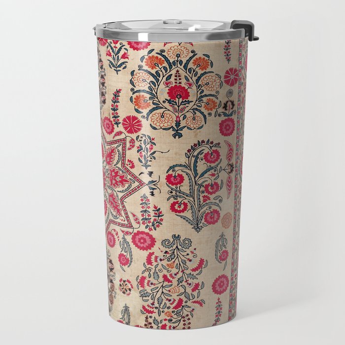 Ura Tube  Antique Tajik Suzani Embroidery Print Travel Mug Gallery Image 2