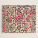 Ura Tube  Antique Tajik Suzani Embroidery Print Jigsaw Puzzle Gallery Image 1